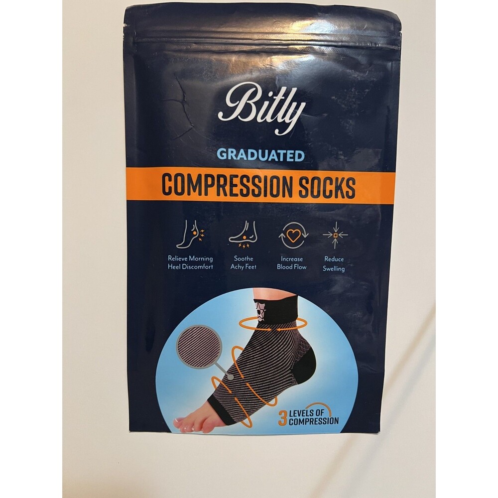 Bitly Graduated Compression Socks Gray Medium
